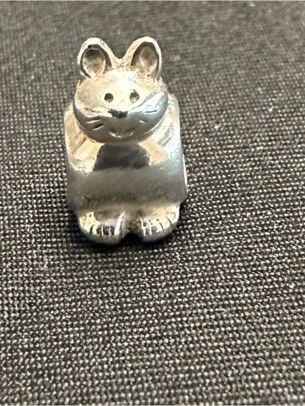 Pandora Silver cat Pet Charm in Polished Finish